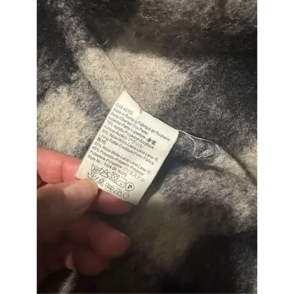 Scotch & Soda wool blend men’s chunky thick sweater zip front hoodie L